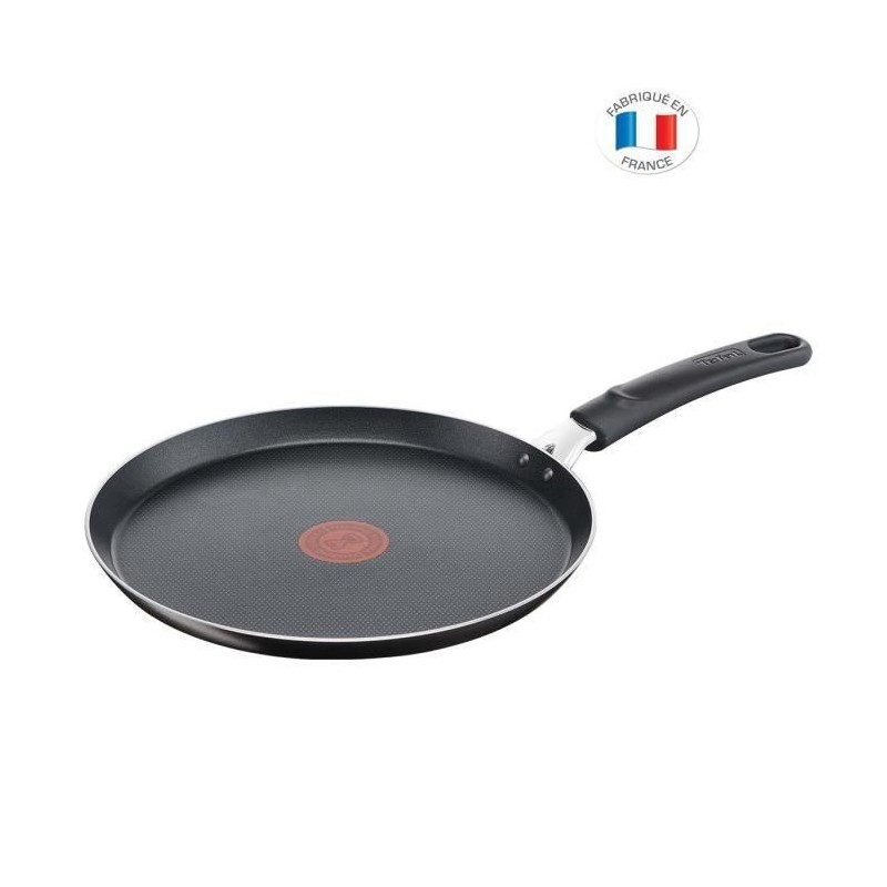 TEFAL B5541102 Easy Cook & Clean Poele a crepe 28 cm, Tous feux sauf induction, Antiadhésif sûr, Thermo-Signal™, Fabriqué e