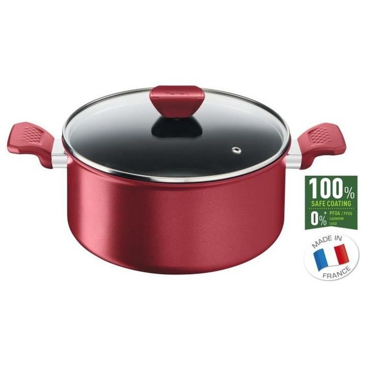 TEFAL G2734602 DAILY CHEF Faitout 24cm, Induction, Résistante, Antiad