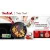 TEFAL G2730602 DAILY CHEF Poele 28cm, Induction, Résistante, Antiadhésive, Facile a nettoyer, Saine, Fabriquée en France