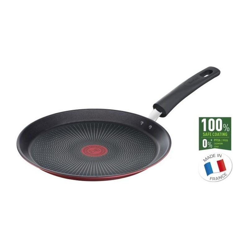 TEFAL G2733802 DAILY CHEF Crepiere 25cm, Induction, Résistante, Antiadhésive, Facile a nettoyer, Saine, Fabriquée en France