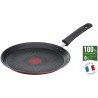 TEFAL G2733802 DAILY CHEF Crepiere 25cm, Induction, Résistante, Antiadhésive, Facile a nettoyer, Saine, Fabriquée en France