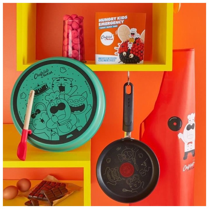 CHEFCLUB BY TEFAL E5119002 Urgence enfants affamés : Poele a crepe, M