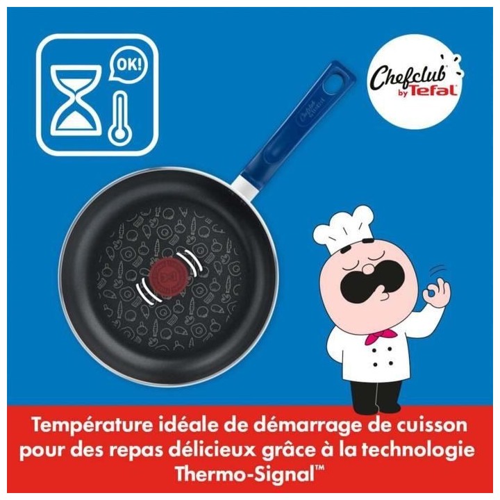 CHEFCLUB BY TEFAL G805S304 Food & The Gang :Poele 24cm + Hachoir manue