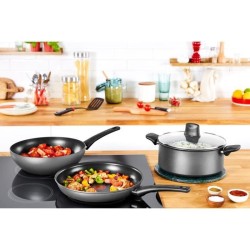 TEFAL G2873202 La Recyclée sauteuse 24cm+Couvercle, 100% Aluminium recyclé, revetement anti-adhésif, tous feux dont induction