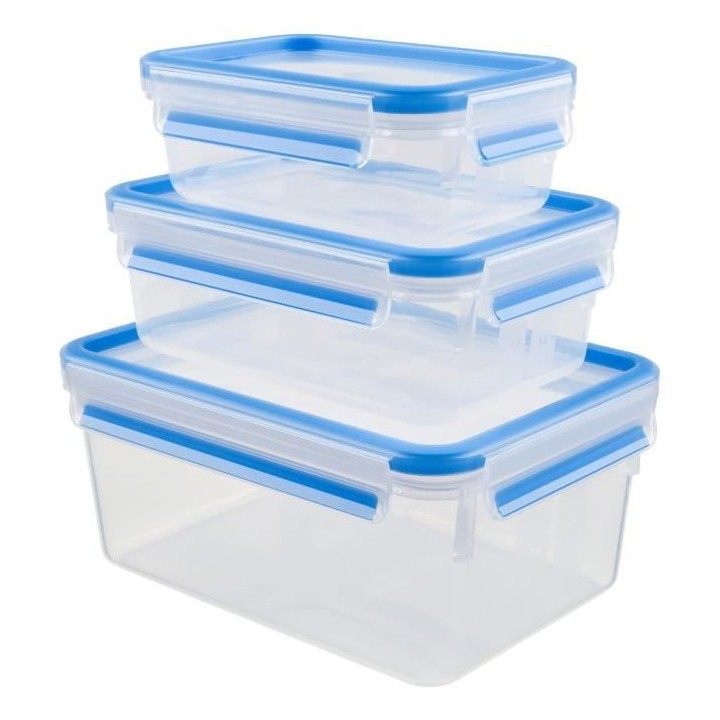 TEFAL K3028912 MASTERSEAL FRESH Lot de 3 boîtes de conservation alime