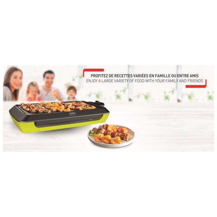 TEFAL CB660301 Colormania Plancha électrique, Puissance 2000 W, Therm