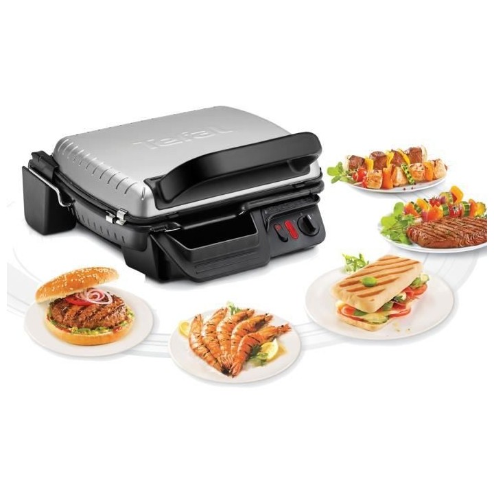 Tefal GC305012 Compact Grill, Grill électrique 2 positions, Plaques a