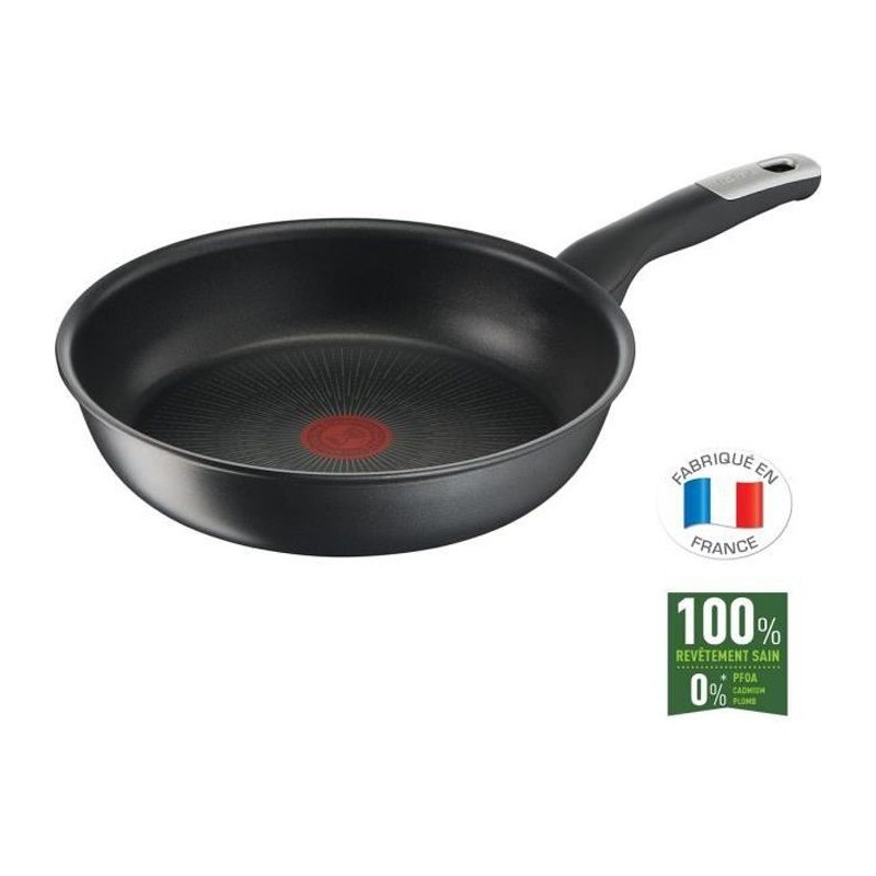 TEFAL G2550302 Poele 22 cm UNLIMITED Tous feux dont induction - Fabrication française - Noir