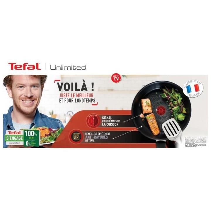 TEFAL G2550302 Poele 22 cm UNLIMITED Tous feux dont induction - Fabric
