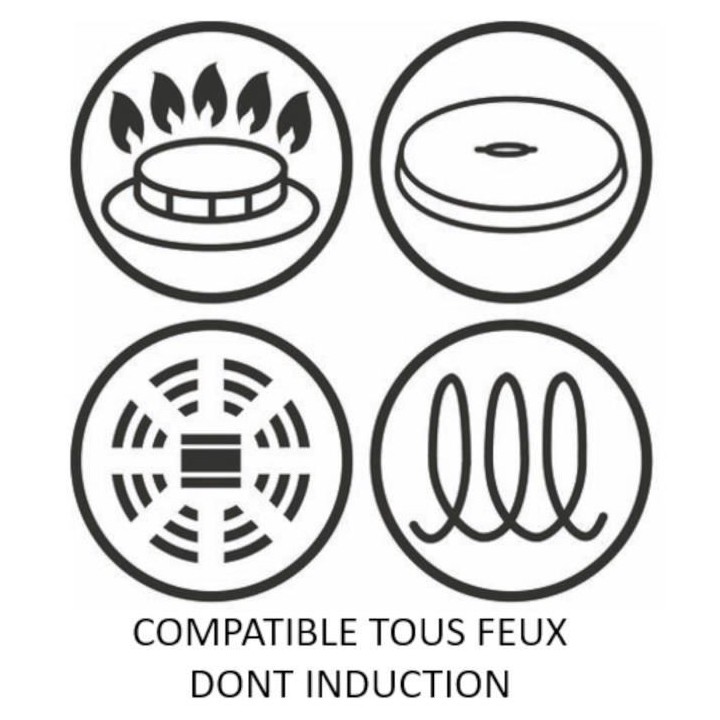 TEFAL G2550302 Poele 22 cm UNLIMITED Tous feux dont induction - Fabric