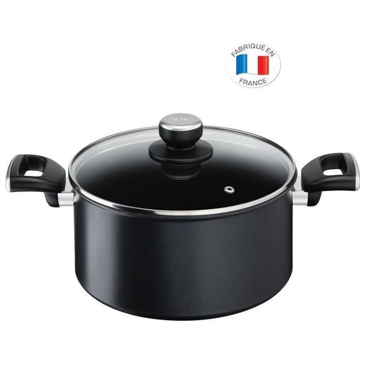 TEFAL G2554602 UNLIMITED Faitout 24 cm (5 L) + couvercle verre