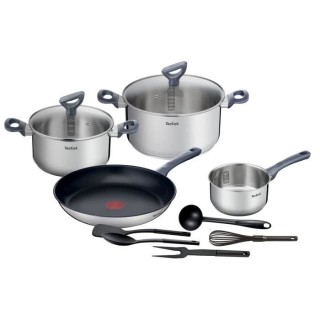TEFAL G713SB45 Daily Cook Set 11 pieces INOX : Casserole 16 cm + Faito