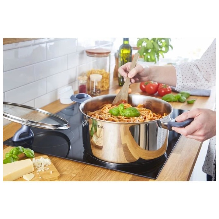TEFAL G713SB45 Daily Cook Set 11 pieces INOX : Casserole 16 cm + Faito