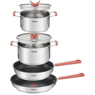 TEFAL G720S604 Opti'Space Batterie de cuisine 6 p, Faitouts + poeles,