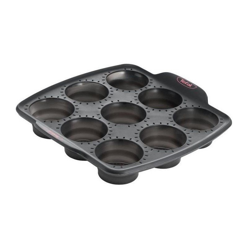 TEFAL J4174714 CRISPYBAKE Moule 9 muffins silicone rétractable 30X29 cm