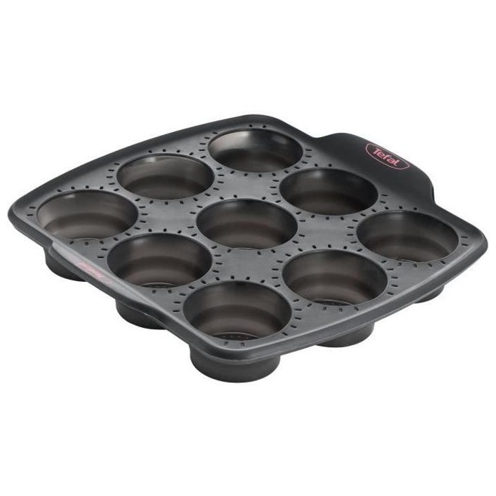 TEFAL J4174714 CRISPYBAKE Moule 9 muffins silicone rétractable 30X29