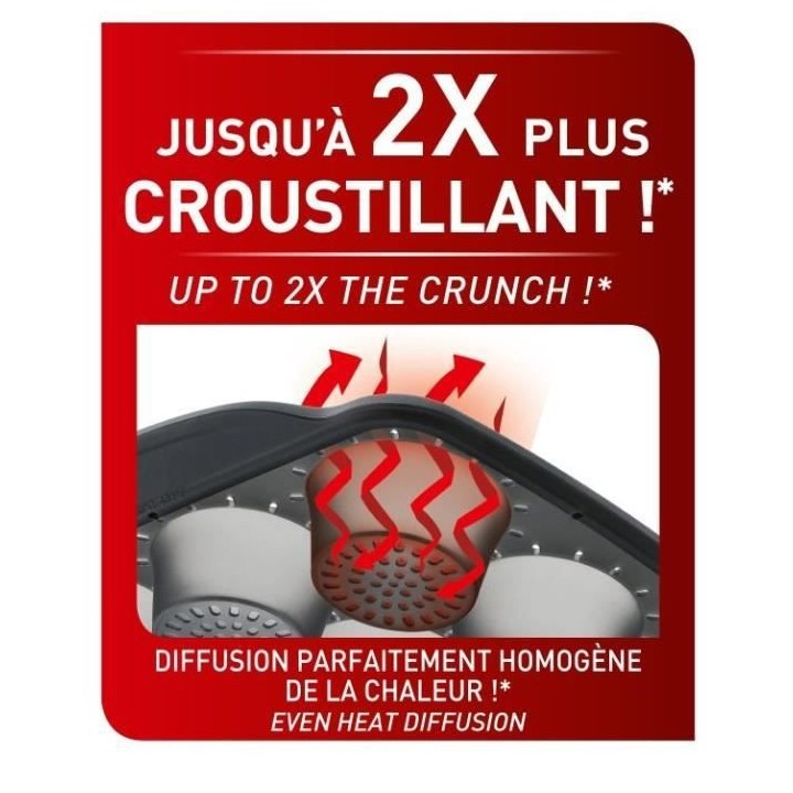 TEFAL J4174714 CRISPYBAKE Moule 9 muffins silicone rétractable 30X29