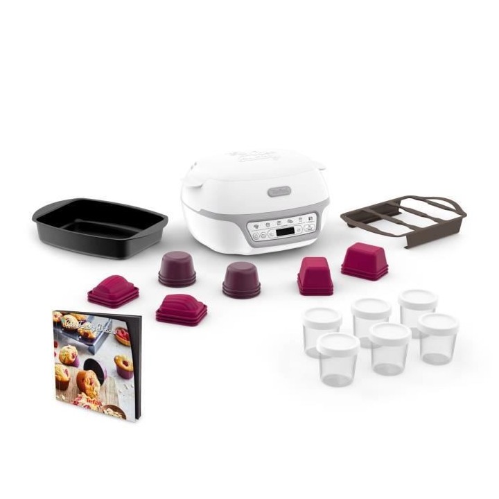 TEFAL KD812110 Cake Factory Délices Silver Appareil a gâteau, 5 prog