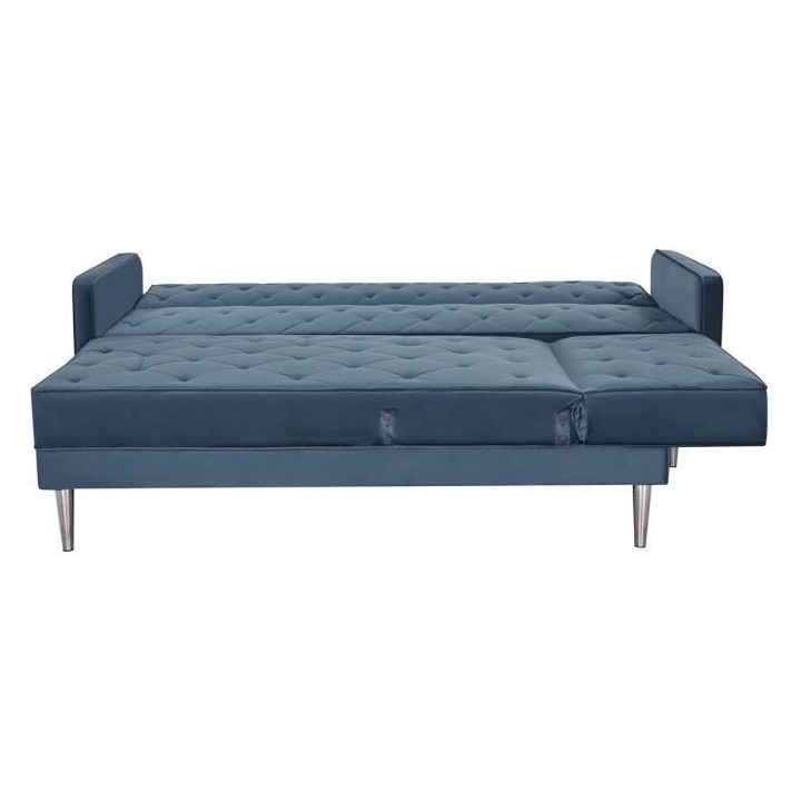 Canapé d'angle 3 places réversible ISTANA -Velours Bleu - L 286 x P