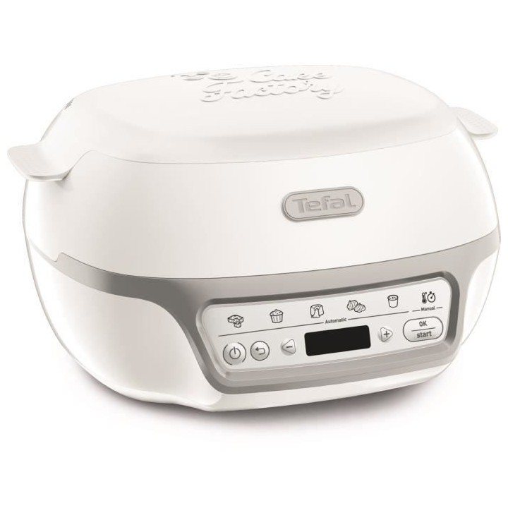 TEFAL KD812110 Cake Factory Délices Silver Appareil a gâteau, 5 prog