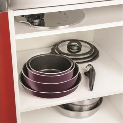 TEFAL L2019202 Set de 4 Pieces INGENIO ESSENTIAL - Tous feux sauf induction - Fabrication française - Violet Byzantium