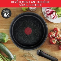 TEFAL L3983502 INGENIO DAILY CHEF Sauteuse 24 cm antiadhésive, tous feux dont induction