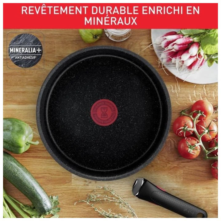 TEFAL INGENIO L3999402 Black Stone Set de 10 pieces, Antiadhésif, Ind