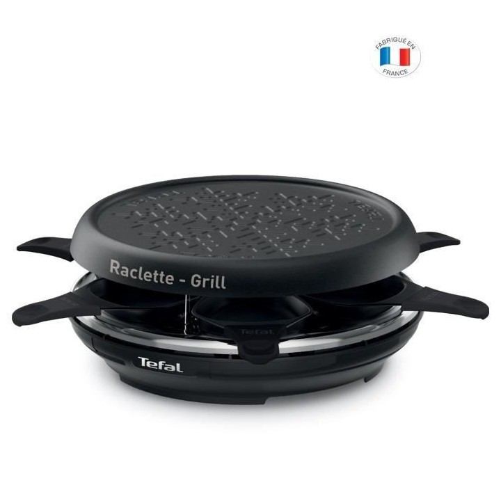 TEFAL RE12A810 Neo Deco Raclette 2en1, Appareil a raclette + grill 6 p