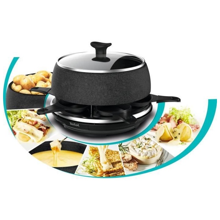 TEFAL RE12C812 Cheese'N'Co Appareil a Raclette, Fondue, Tartiflette, C