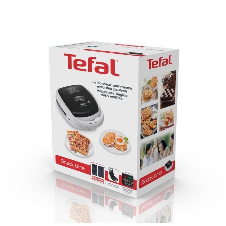 TEFAL SW341112 Snack Time Happiness Croque gaufre, Jeux de plaque incl