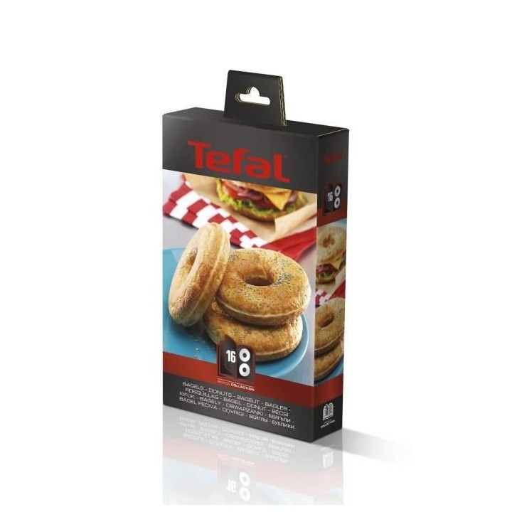 TEFAL Accessoires XA801612 Lot de 2 plaques bagels Snack Collection