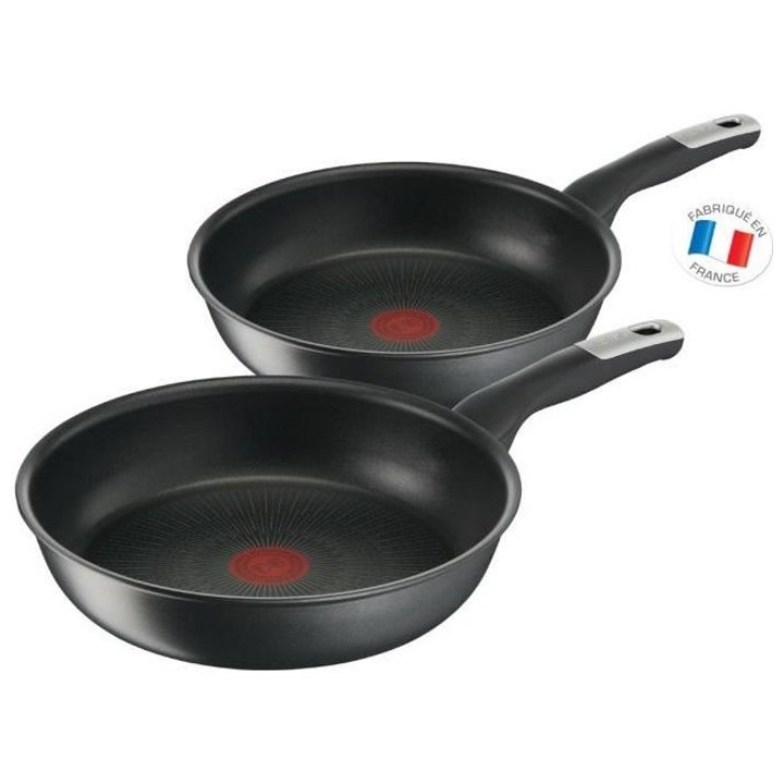 TEFAL YY4389FA Lot 2 poeles 24/28 cm UNLIMITED - Antiadhésive - Tous