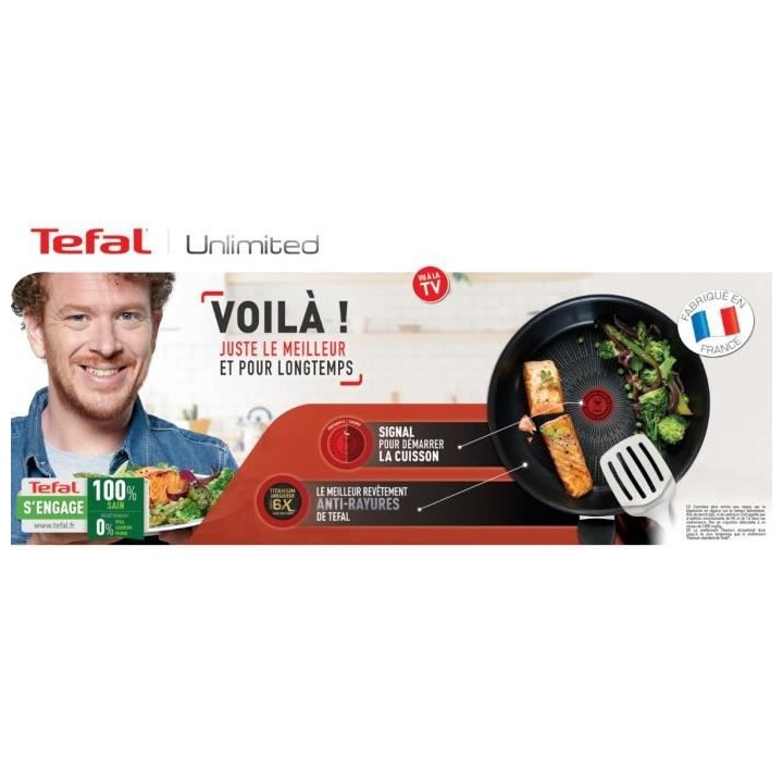 TEFAL YY4390FA Batterie de cuisine 10 pcs UNLIMITED - Antiadhésive -