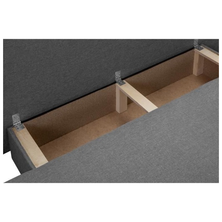 TEIJO Banquette convertible 3 places + coffre de rangement - Pieds boi