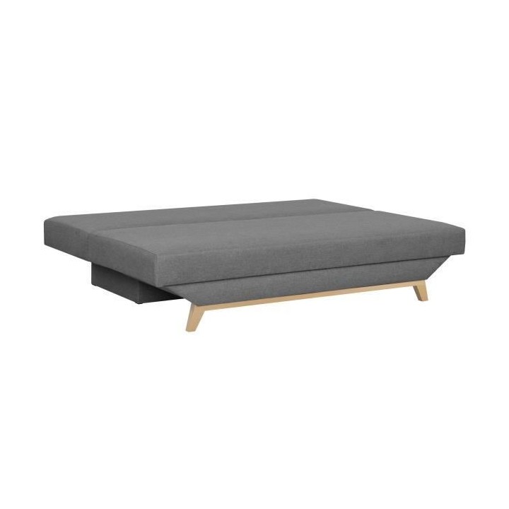 TEIJO Banquette convertible 3 places + coffre de rangement - Pieds boi