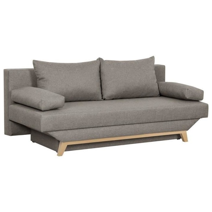 TEIJO Banquette convertible 3 places avec coffre de rangement - Tissu