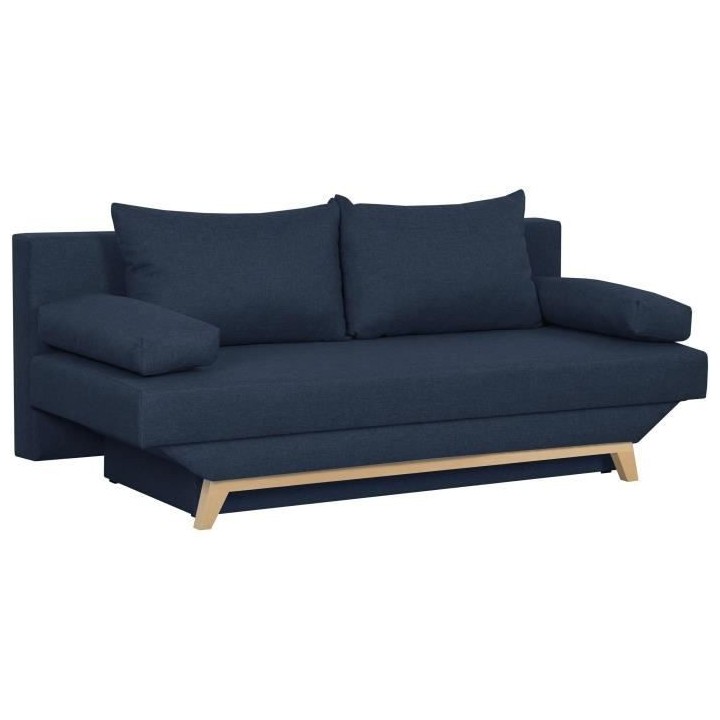 TEIJO Banquette convertible 3 places avec coffre de rangement - Tissu