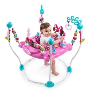 Trotteur Aire d'Éveil a Rebonds Minnie - Rose - Sons et Lumieres - DI