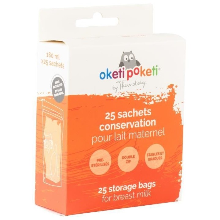 OKETI POKETI 25 SACHETS DE CONSERVATION DE LAIT