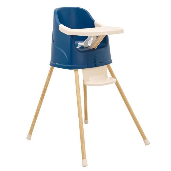 Thermobaby Chaise haute évolutive YOUPLA Bleu océan - Fabriquée en