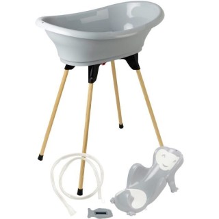 THERMOBABY Pack baignoire VASCO 5 en 1 Gris charme - Fabriqué en Fran