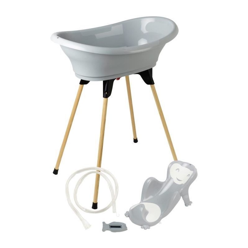 THERMOBABY Pack baignoire VASCO 5 en 1 Gris charme - Fabriqué en France