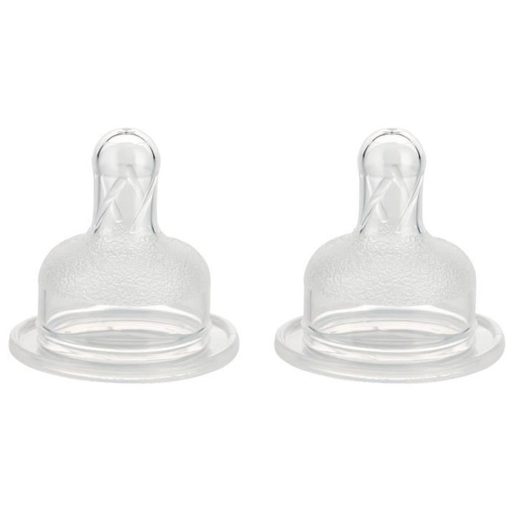 THERMOBABY 2 TETINES EN SILICONE POUR GROS BIBERONS