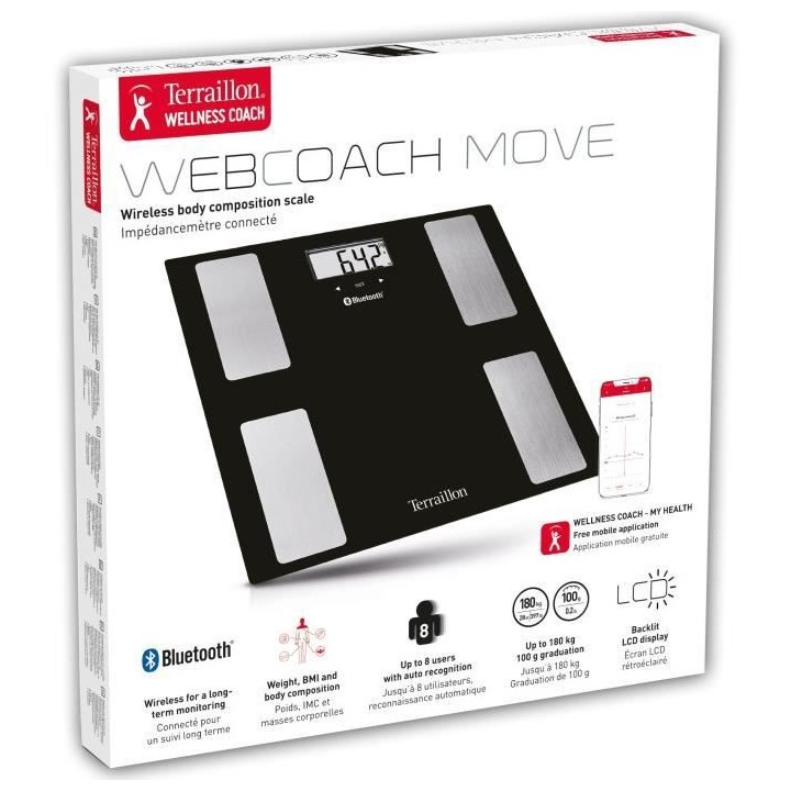 TERRAILLON - Impédancemetre connecté Web Coach Move - Analyse des ma