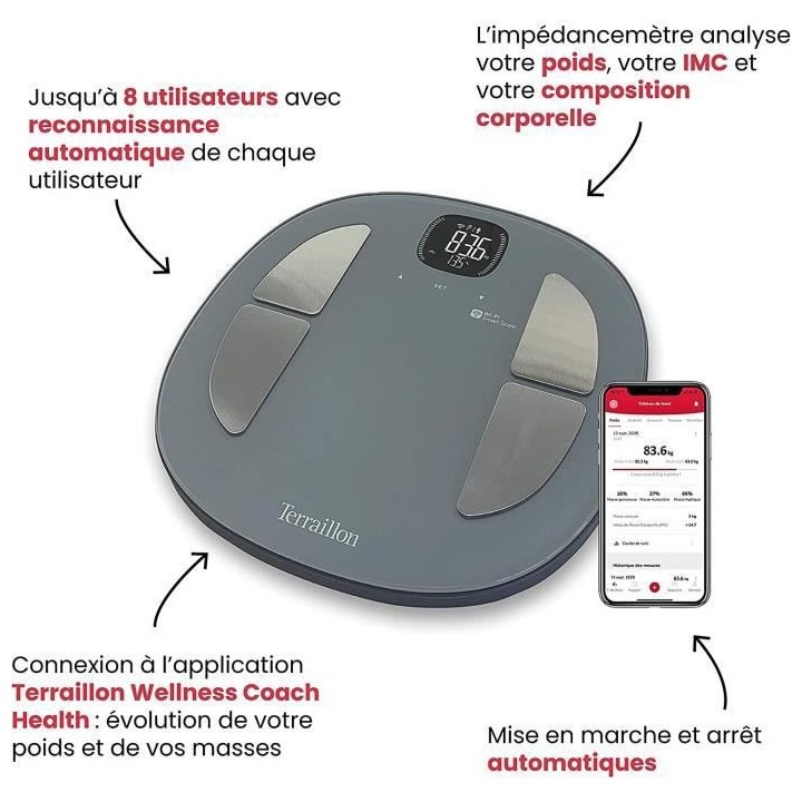 TERRAILLON - Impedancemetre WIFI Master Fit + écouteurs - Balance Con
