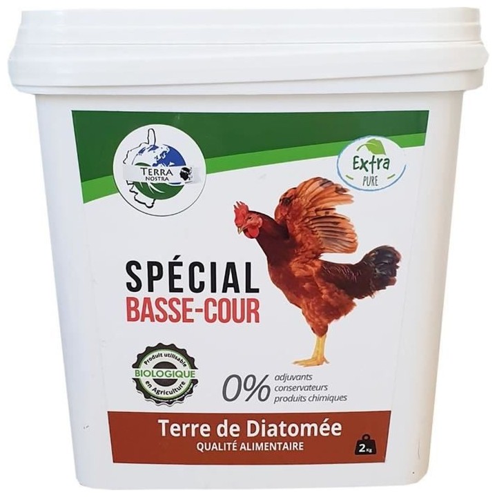 TERRA NOSTRA 100% Terre de diatomée - Spécial basse-cour - Seau 2 kg