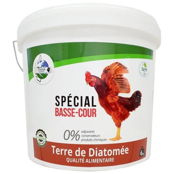 TERRA NOSTRA 100% Terre de diatomée - Spécial basse-cour - Seau 6 kg
