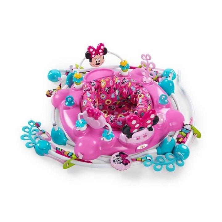 Trotteur Aire d'Éveil a Rebonds Minnie - Rose - Sons et Lumieres - DI