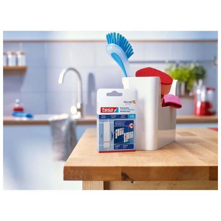 TESA Languettes adhésives - Pour carrelage & métal - Charge support