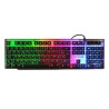 THE G-LAB Clavier Gaming KEYZ-NEON - Rétroéclairé - Filaire - 19 touches anti-ghosting - 12 raccourcis multimédia - AZERTY